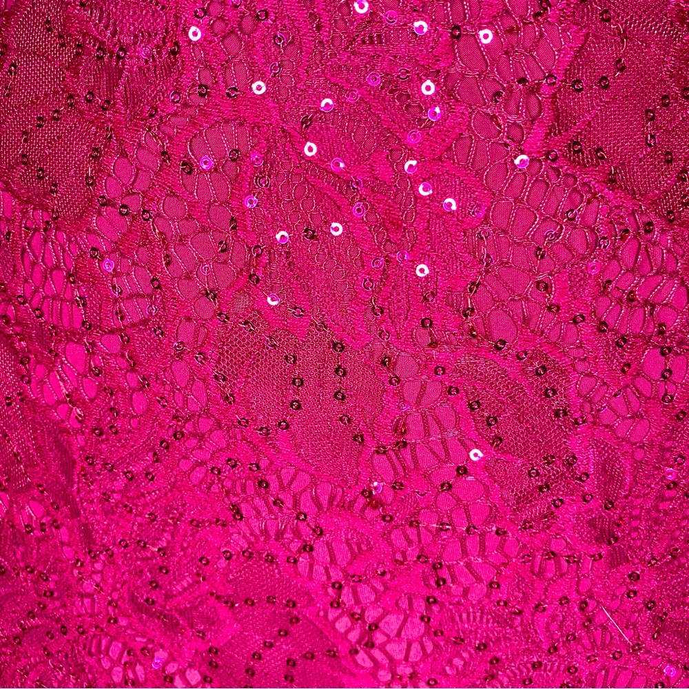 NWT GUESS Sequin & Lace Asymmetrical Dress - Picture 10 of 10
